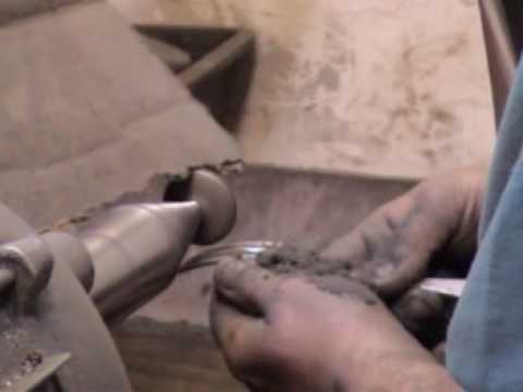 Fletcher Robinson hand forged cutlery  - the buffing process