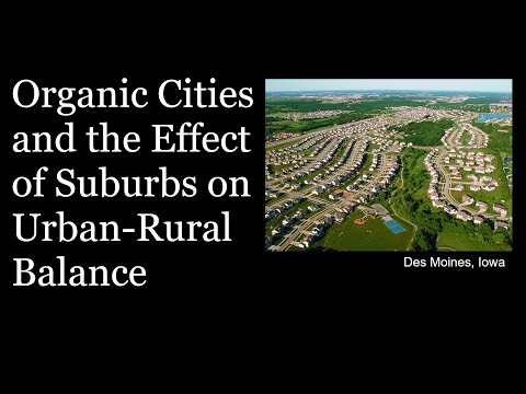 Organic Cities and the Effect of Suburbs on Urban-Rural Balance