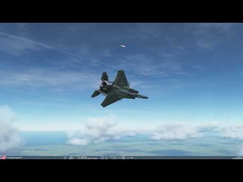 DCS: F-15 vs 3 Flankers   Su 27 Su 30 Su 33 in BVR Fight