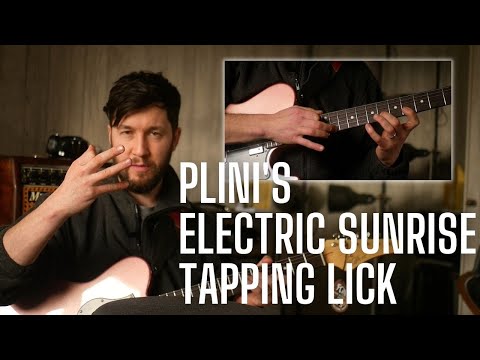 How To Play Plini's Electric Sunrise Tapping Riff with Backing Track to Jam