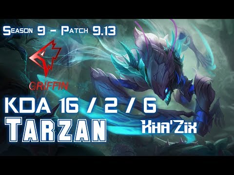 GRF Tarzan KHA'ZIX vs KINDRED Jungle - Patch 9.13 KR Ranked