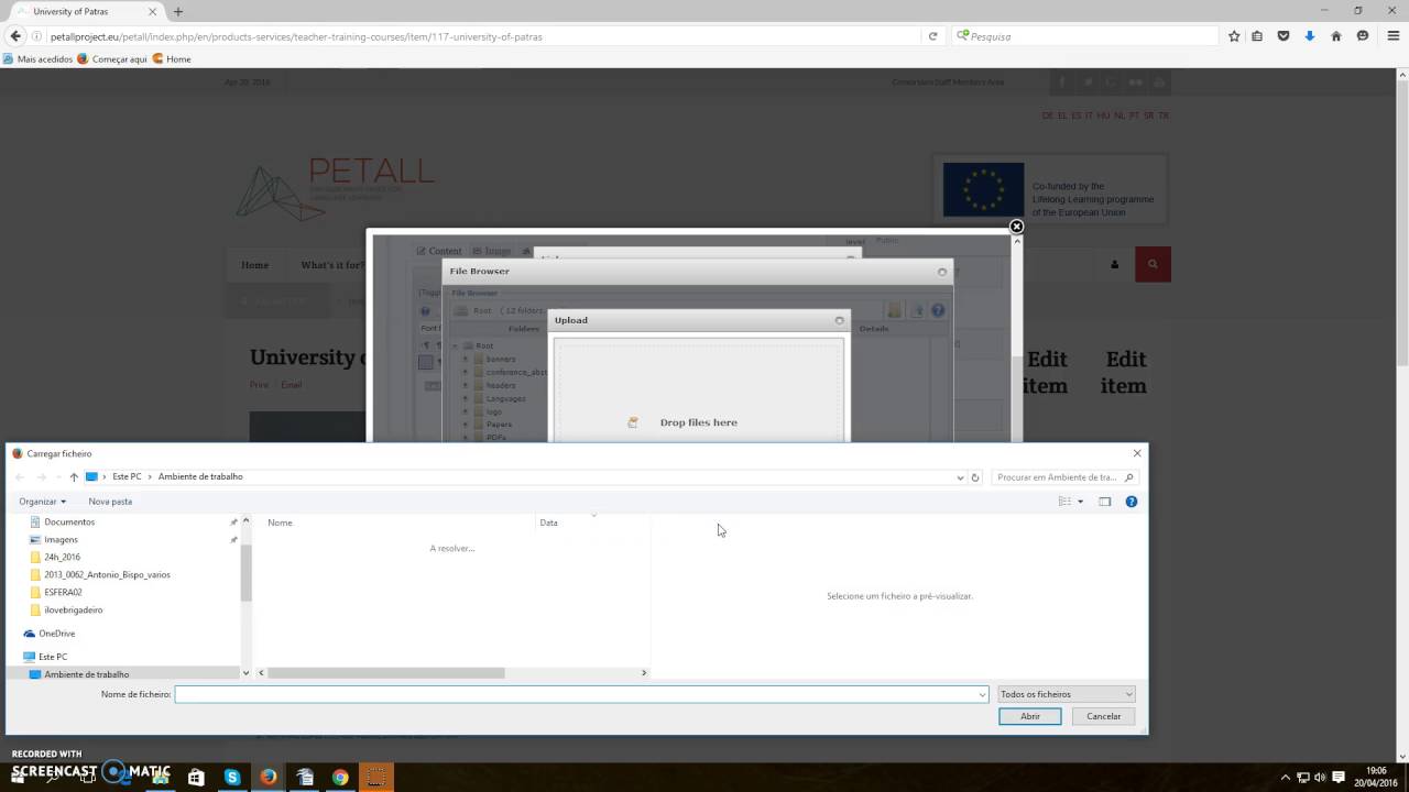 Upload PDF files in teacher training courses