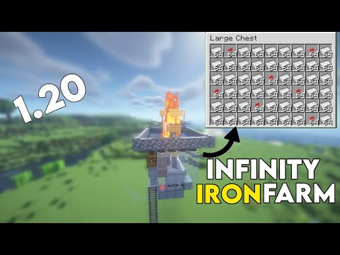 Minecraft 1.20+ Easy Iron Farm Tutorial - 300 Per Hour