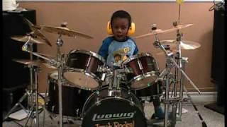 Michael Jackson -  Beat It,  Drum Cover, 4 Year old Drummer