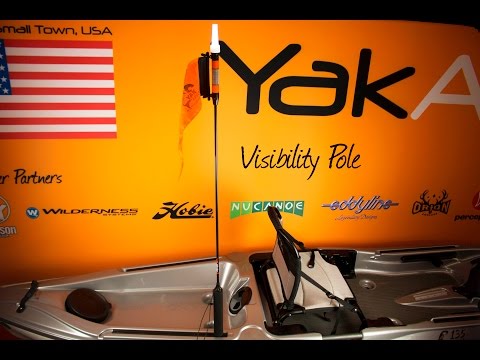 YakAttack VISIPole II - Kayak Fishing Visibility Flag/360 Degree LED Light