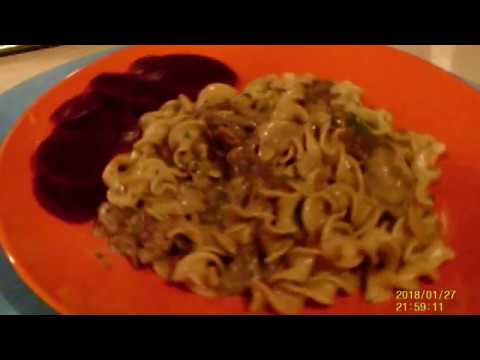 how to make "Beef Stroganoff with/leftover Pot Roast"