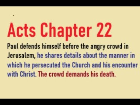 Acts 22: The Acts of the Apostles, Catholic Bible Study, Fr. Tim Peters
