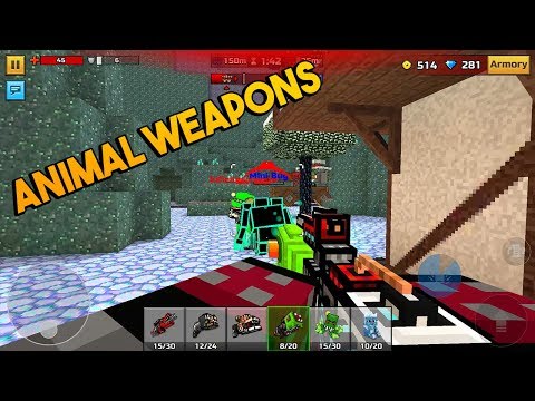 Pixel Gun 3D - Animal Weapons [Gameplay] Clan Siege Battle