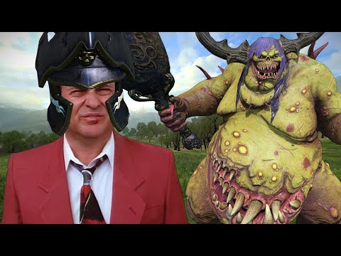 Karl Franz encounters an Exalted great unclean one for the first time