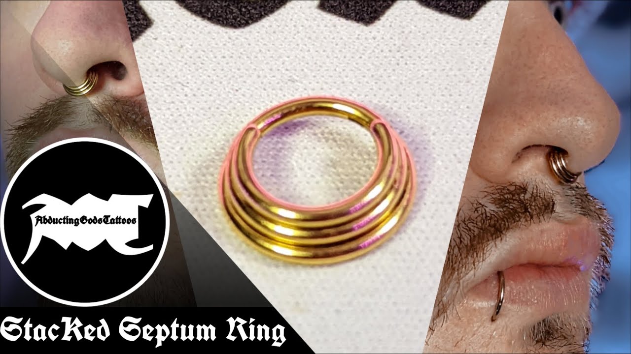 Triple Stacked Gold Septum Ring - Review
