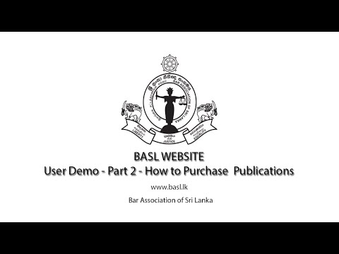 BASL WEBSITE - User Demo - Part 2 - How to Purchase Publications