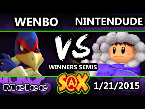 S@X - Wenbobular (Falco) Vs. Apex | Nintendude (Ice Climbers) SSBM Winners Semis - Melee
