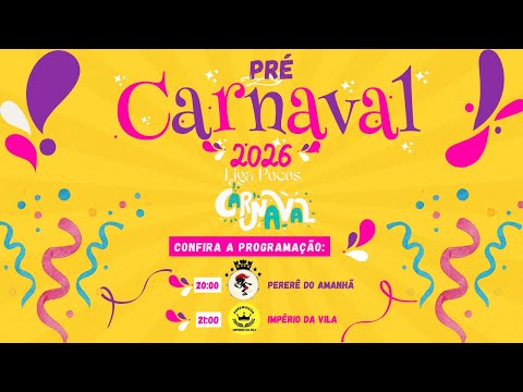 DESFILE ESCOLAS DE SAMBA POÇOS DE CALDAS - SEXTA-FEIRA 30/01/2026