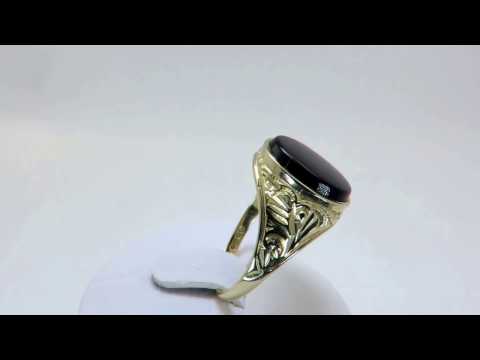 9CT Yellow Gold Onyx Signet Ring Mens - Womens - Unisex 2.6G (00300)