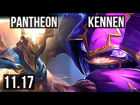 PANTHEON vs KENNEN (TOP) | 6/0/8, 76% winrate, Dominating | KR Grandmaster | v11.17