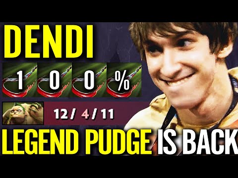 DENDI PUDGE 100% HOOK!! LEGEND IS BACK - NonStop Roaming Hook with TI10 Immortal Set 7.27 Patch Dota