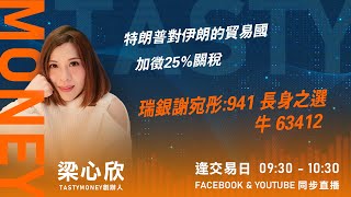 特朗普對伊朗的貿易國加徵25%關稅  瑞銀謝宛彤:941 長身之選 牛 63412｜小炒王 梁心欣 ｜Tasty Money 2026-01-13