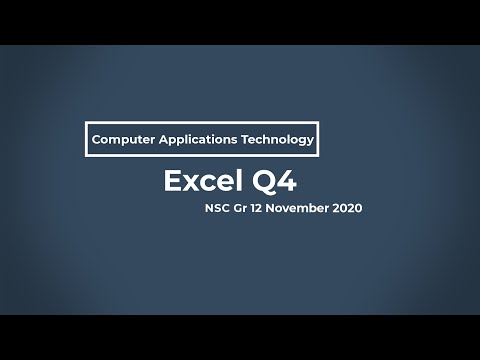 NSC CAT Gr 12 2020 - Q4 Excel