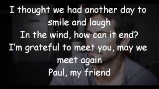 RZA - Destiny Bends (Feat. Will Wells) (Paul Walker Tribute) Lyrics