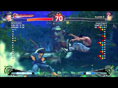 Super Street Fighter 4: Arcade Edition Mago (Fei) vs Misse (Makoto)  - Ranked Match