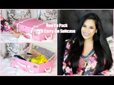 What's In My Suitcase - How To Pack A Carry-On Suitcase - Packing Tips! - MissLizHeart Video