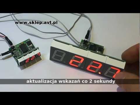 AVT1697 - WIELOGABARYTOWY TERMOMETR LED