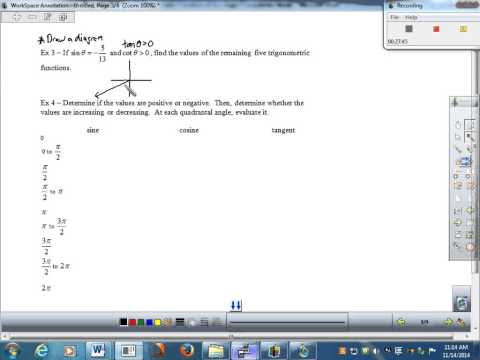 Trigonometric Functions of Any Angle