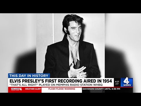 Elvis Presley's first recording aired in 1954