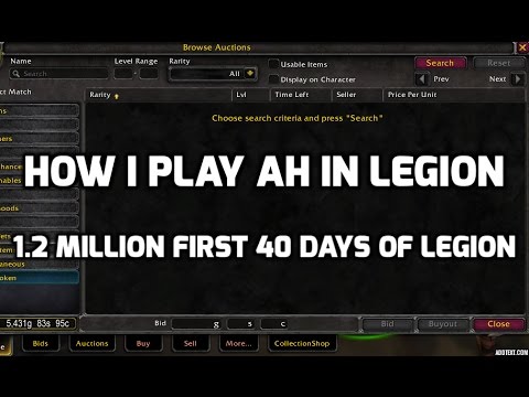 WoW: How I play AH in Legion - Gold guide for professions.