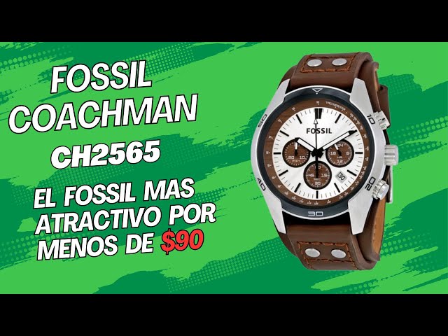 Vídeo relacionado con Fossil Reloj para Hombre Coachman, Movimiento cronógrafo de Cuarzo, Caja de Acero Inoxidable Plateado de 45mm con Correa de Piel auténtica, CH2565