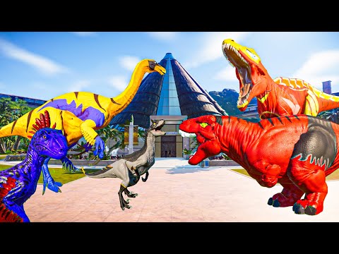 Batman, Red Hulk, Iron Man, Spiderman, Wolverine | Dinosaurs Infinity War | Jurassic World Evolution