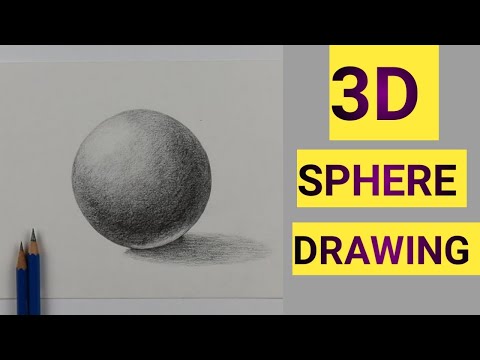how to draw 3D ball drawing,, easy drawing for beginners, 3D sphere drawing #drawing #art