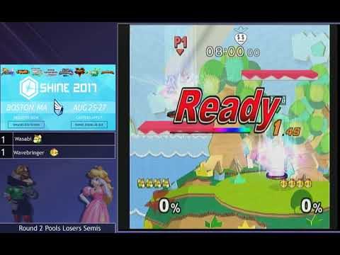 Shine 2017 SSBM - Wassabi (Fox) vs. Wavebringer (Peach) - Melee Round 2 Pools