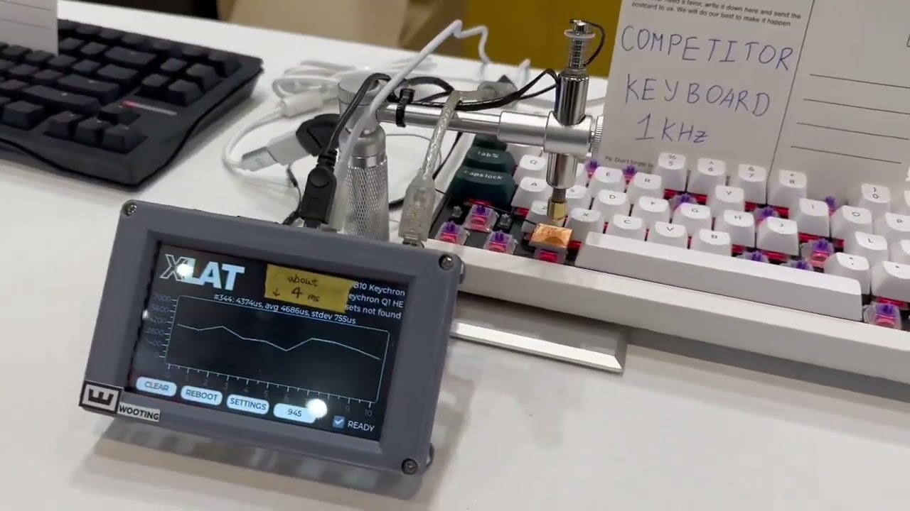 Wooting 60HE vs 80HE keyboard latency test