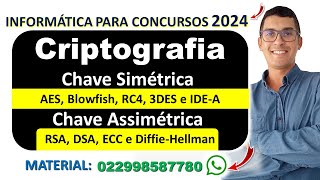 Criptografia para Concursos - Criptografia Simétrica e Assimétrica | Informática Concursos 2024