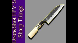 Sharpening 2 Okahide Hamono knives with the King deluxe 800 grit