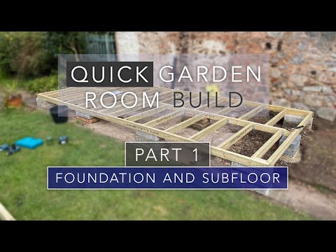 How to Build Pier Foundations and Floor Framing - New Quick Build Garden Room Project - Part 1