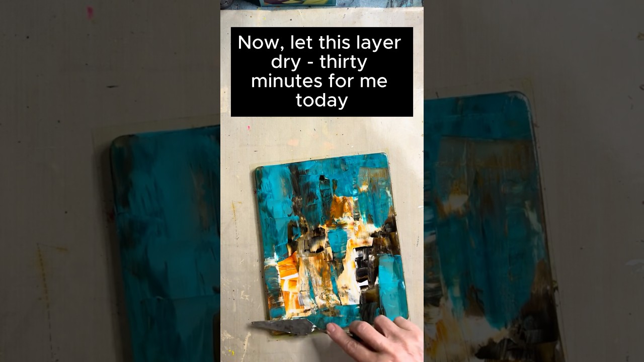 Super Simple Palette Knife Print for Bird Background #gelliplateprinting #gelprinting  #mixedmedia