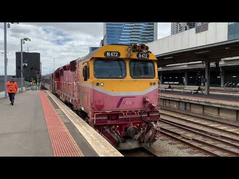 V/Line N472 City of Sale Arriving at Southern Cross Station from Warrnambool