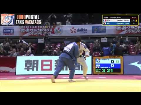 Judo Grand Slam Tokyo 2014 -60kg LIMARE Vincent (FRA) vs. OSHIMA Yuma (JPN)