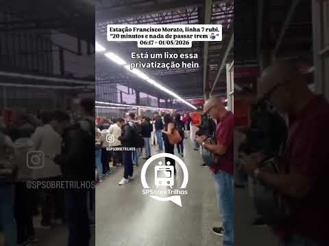 01/05/2026 - Estação Francisco Morato, linha 7 rubi da TIC Trens. 20 minutos e nada de passar trem