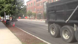 preview picture of video 'Main Street Road Construction Enosburg Falls, VT July 3, 2014'