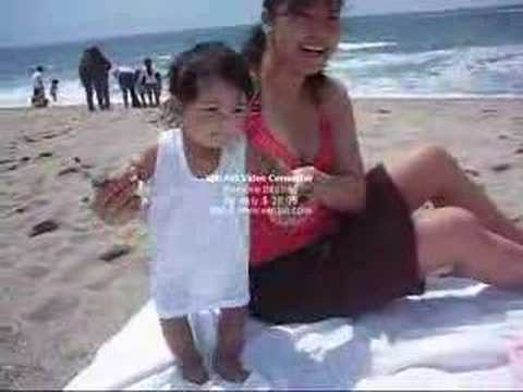 Adriel at the beach - B