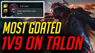 WILD RIFT | BEST 1V9 GAMEPLAY ON TALON (HAD TO SHOW HIM WHOS THE GOAT)