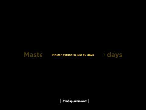 Master Python In 30 Days | Best Roadmap in 2025 | #coding #python #shorts #ytshorts #youtubeshorts