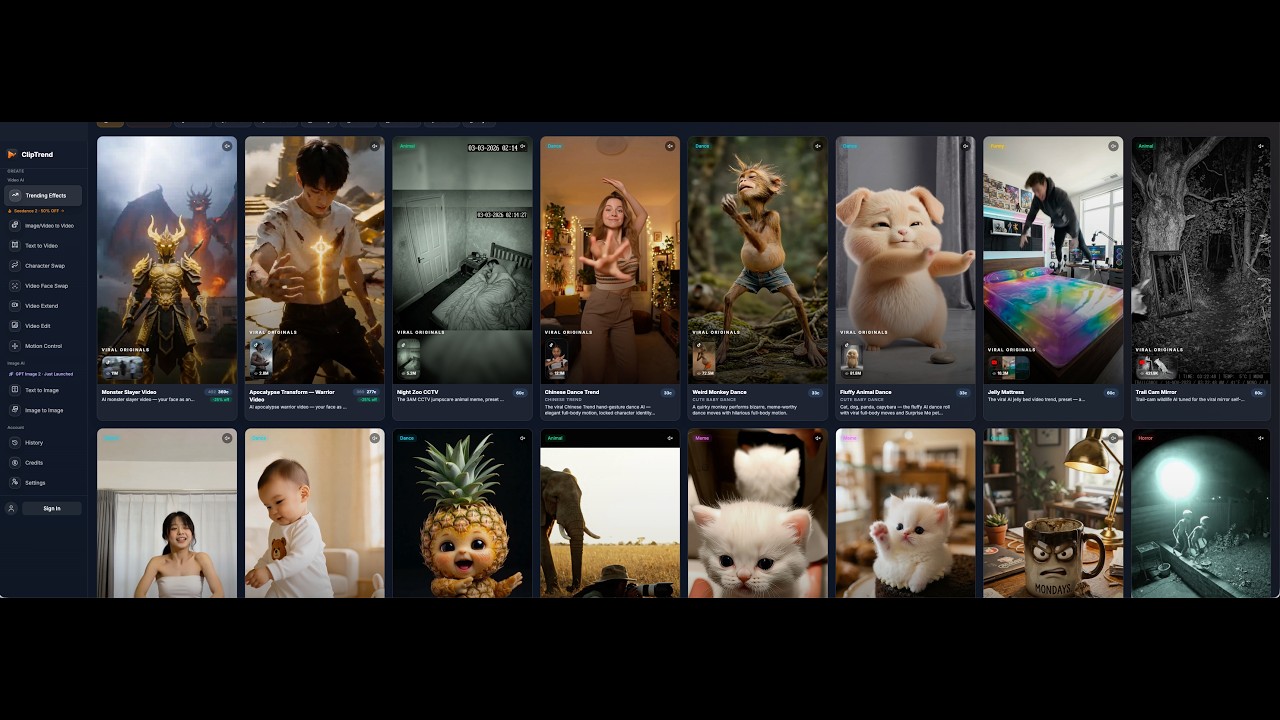 How to Replicate Viral TikTok AI Videos with One Click — ClipTrend.ai Demo