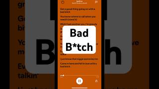 Bad B*tch by French Montana (lyrics ) #spotifyhits #song #lyrics #music #fyp