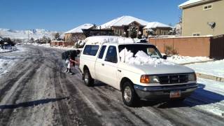 St George Utah Dec 8, 2013 Snow Boarding