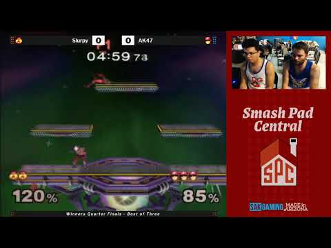 SPC 168 Melee Winners Quarter Finals - AK47 (Falcon) vs Slurpy (Sheik)