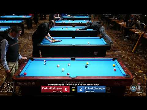 Carlos Rodriguez vs Robert Niemeyer - Platinum Singles - 2023 Western BCA 8 Ball Championship